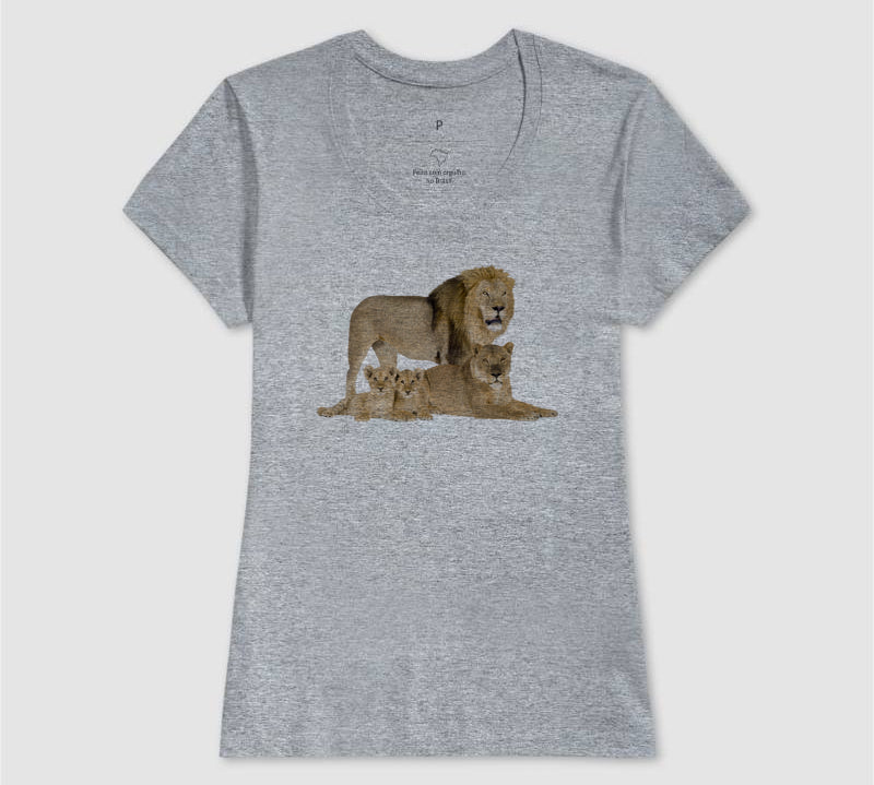 Camiseta Minha Família Leão