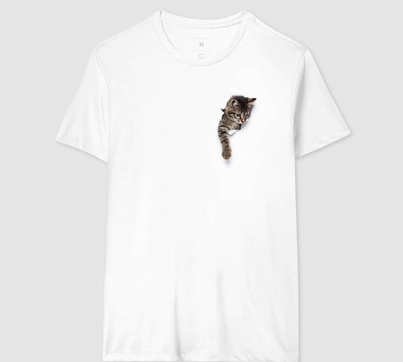 Camiseta Gato Brincando