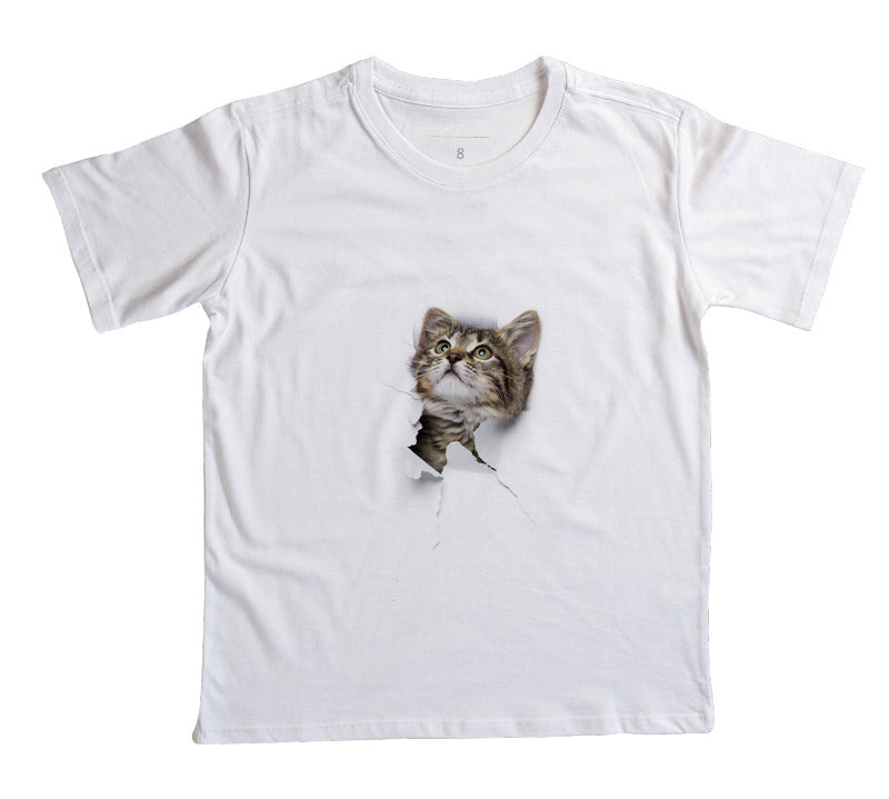 Camiseta Infantil Gato Brincando II