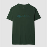 Camiseta Azul da Cor do Mar