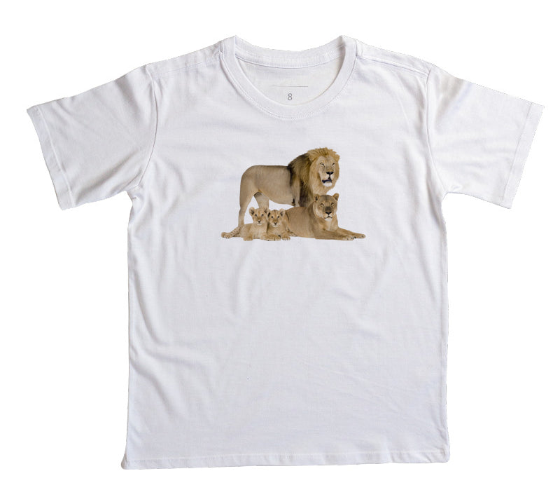 Camiseta Infantil Minha Família Leão