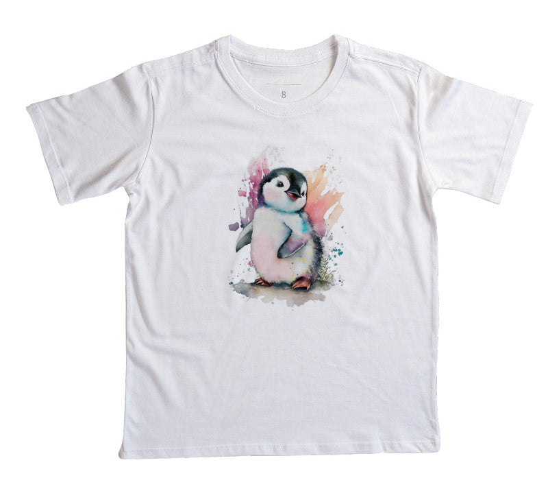 Camiseta Infantil Pinguim Tropical