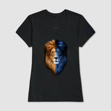 Camiseta Leão Azul e Amarelo