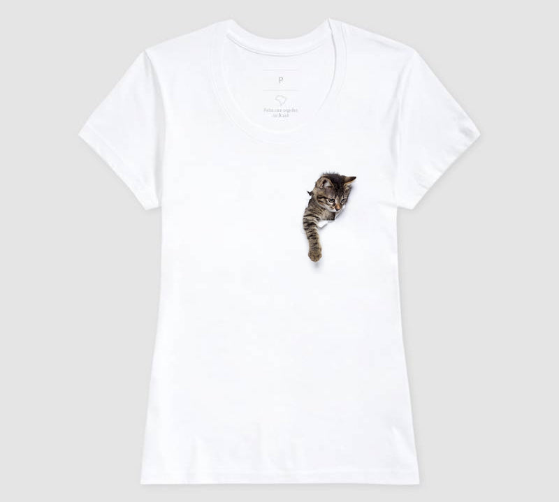Camiseta Gato Brincando