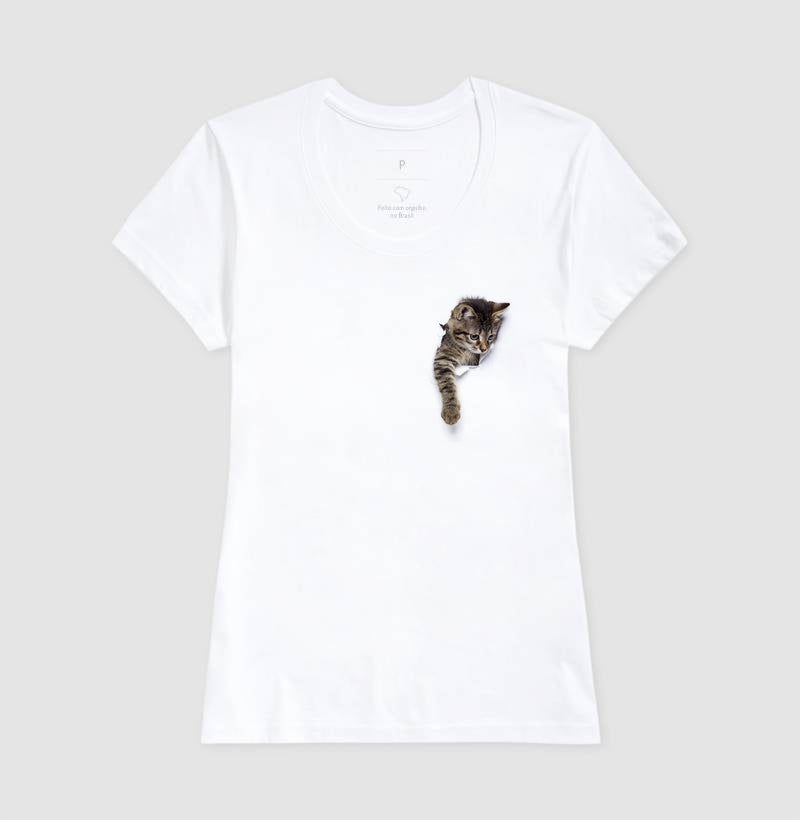 Camiseta Gato Brincando