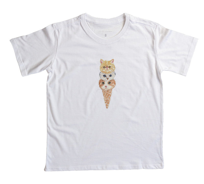 Camiseta Infantil Kitty Cream