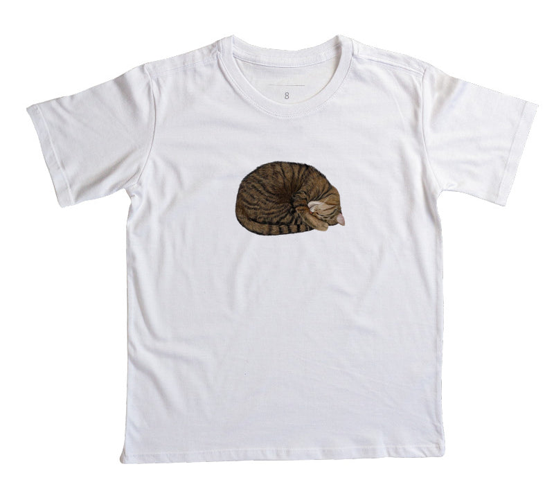 Camiseta Infantil Gato Dorminhoco