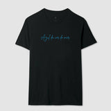 Camiseta Azul da Cor do Mar