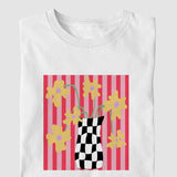 Camiseta Flores Xadrez