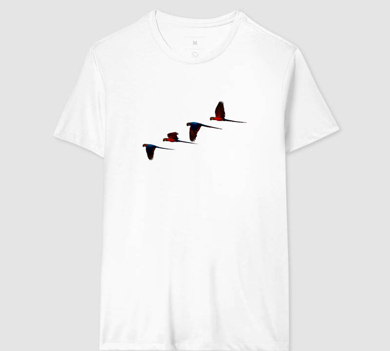 Camiseta Araras Vermelhas