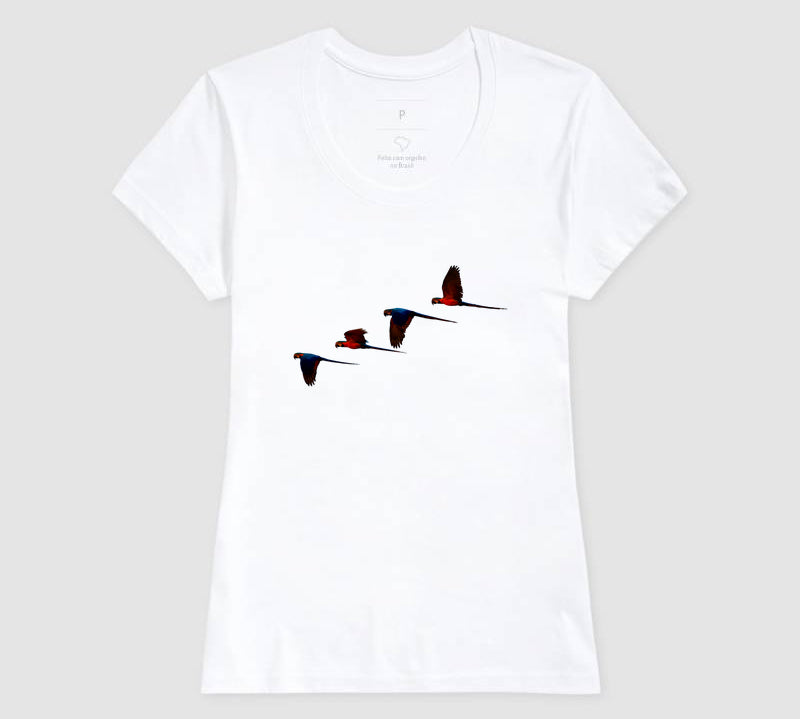 Camiseta Araras Vermelhas