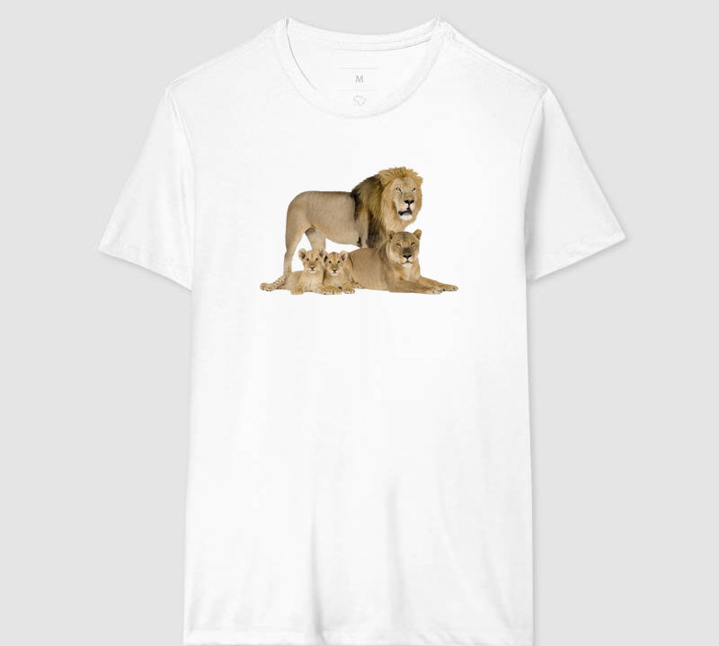 Camiseta Minha Família Leão