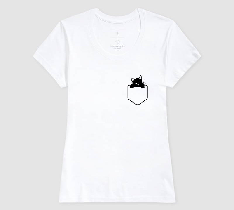 Camiseta Gato no Bolso