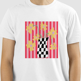 Camiseta Flores Xadrez