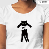 Camiseta Gato No Colo | Algodão Peruano |