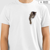 Camiseta Gato Brincando | Algodão Peruano |