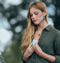 Alter Raw Necklace - Green Quartz - Alke
