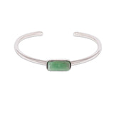 Pulseira Cipó em Prata 950 com Quartzo Verde - Alke